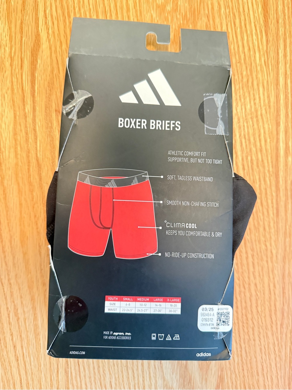 Adidas ClimaCool Youth Boxer Briefs 4 Pack XL 18-20 NWT - Picture 4 of 5